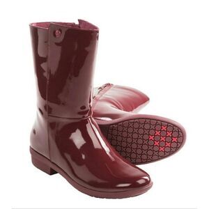 UGG Australia Patent Sangria Madera Waterproof Zip Boots Size 7